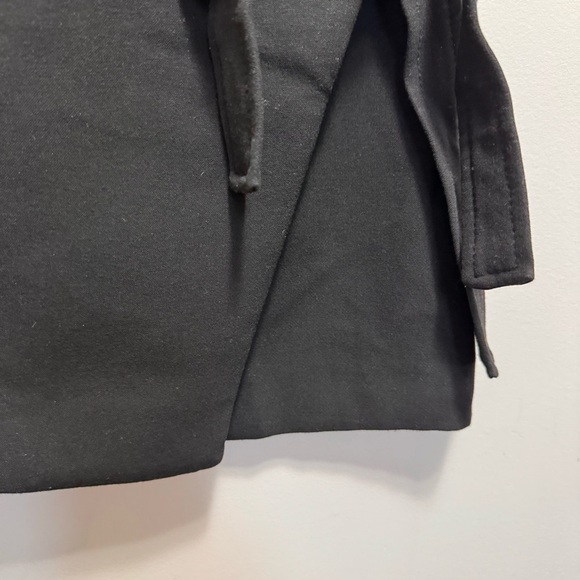 ZARA Woman Black Thick Wrap Mini Skirt Size Small Neutral - Picture 4 of 7